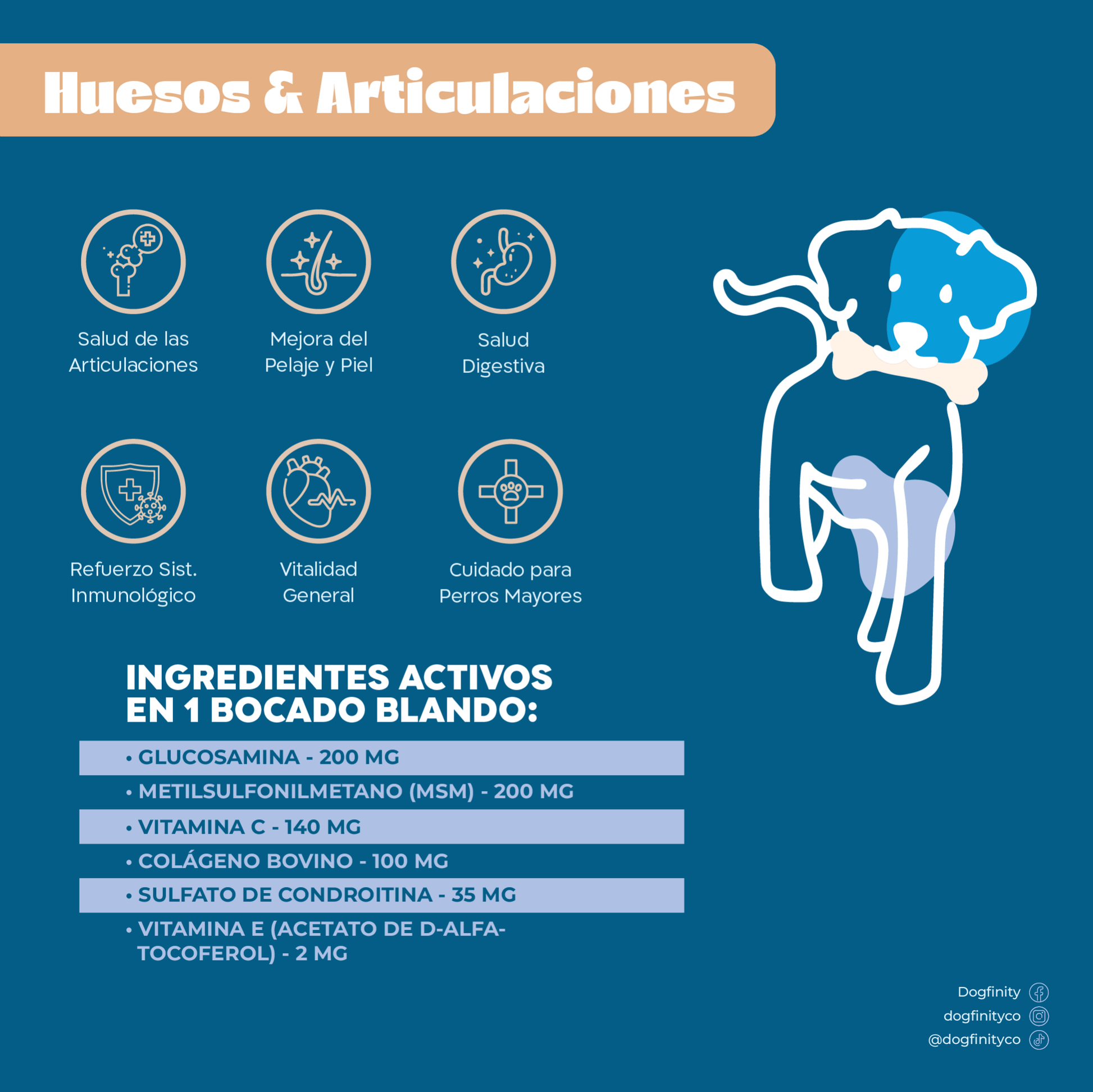 Combo Total - Probióticos - Huesos y Articulaciones - Suplementos Para Perros - Dogfinity