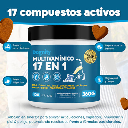 Suplemento 17 en 1 para Perros – Complejo Multivitamínico Total | Dognity - Dogfinity