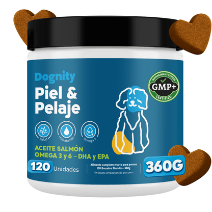 Suplemento para Dermatitis y Pelaje en Perros – Hidratación | Dognity - Dogfinity